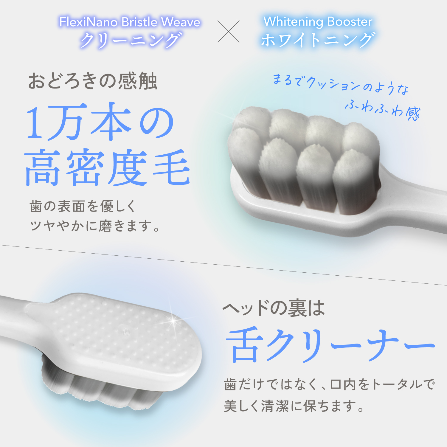 KYOGOKU クリスタルホワイトニングブラシ 歯ブラシ 美白 濃密毛 除菌 現役歯科医師監修 やわらかめ プレミアム 口臭ケア 歯周病予防