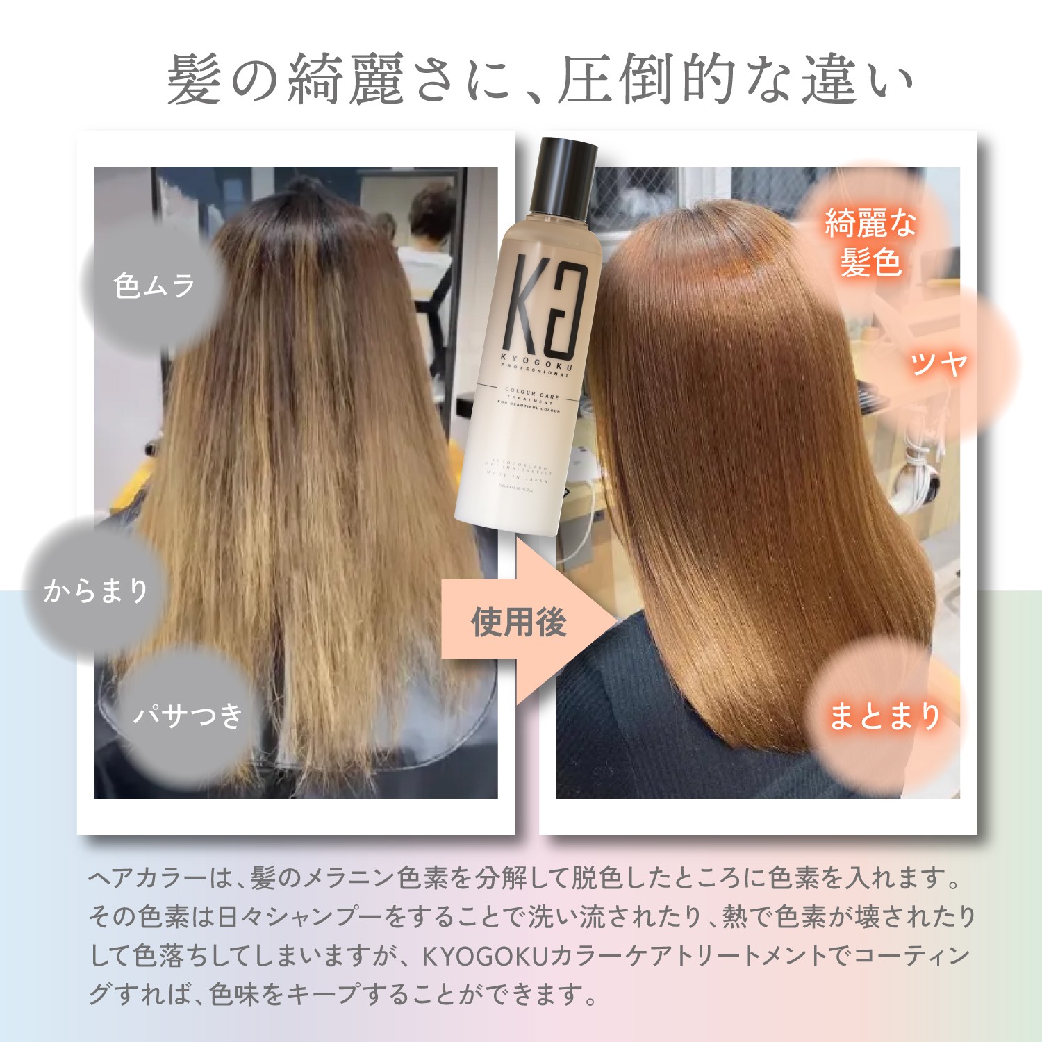 KYOGOKU カラーケアトリートメント 美容室専売品 サロン専売 ダメージケア 洗い流すトリートメント
