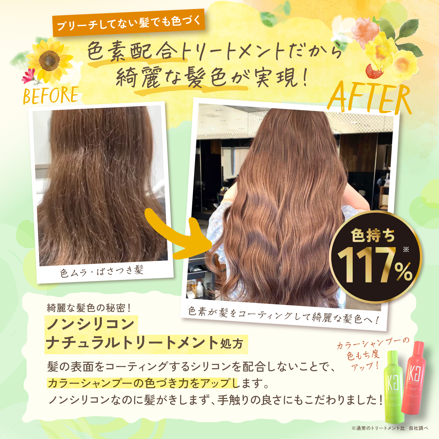 KYOGOKU パーソナルカラーリペアトリートメント イエベ用 180g 洗い流すトリートメント 業界初 美容室専売品 ダメージケア サロン専売品 ノンシリコン 色落ち防止