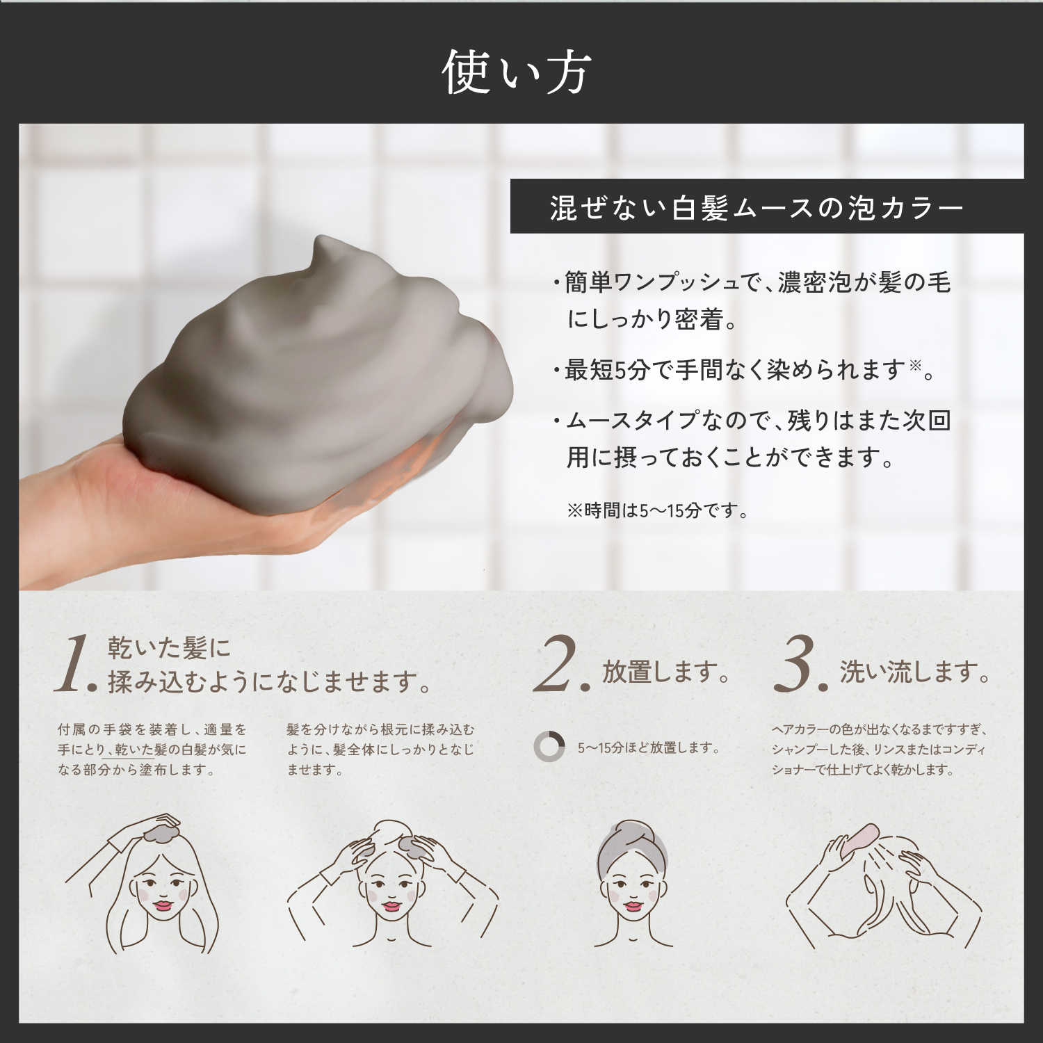 KYOGOKU ミラクルカラーフォーム ブラック 白髪染め 男女兼用 独自製法 美容室専売品 永久染毛剤 脱色剤フリー 医薬部外品