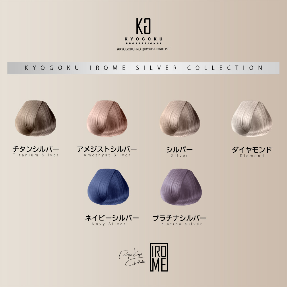 KYOGOKU IROME ネイビーシルバー Silver Collection 80g イロミー ヘアカラー ブリーチオンカラー 医薬部外品 1剤 ハイトーン おしゃれ染め