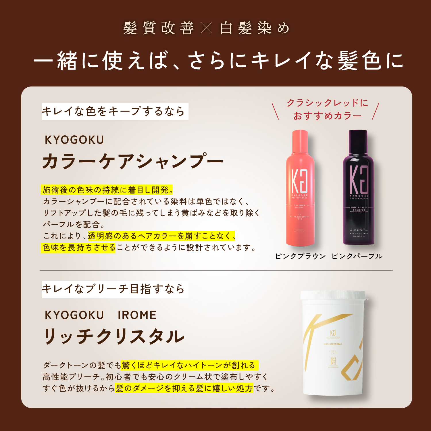 KYOGOKU IROME クラシックレッド Noble Collection イロミー ヘアカラー 白髪染め 医薬部外品 1剤 低刺激 美容室専売品 部分染め