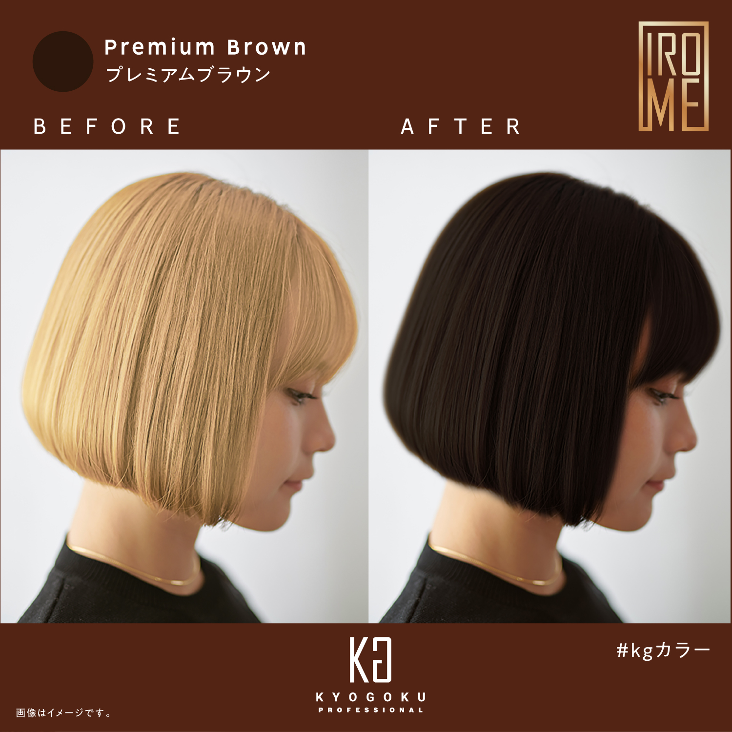 KYOGOKU IROME プレミアムブラウン Noble Collection イロミー ヘアカラー 白髪染め医薬部外品 1剤 低刺激 美容室専売品 部分染め