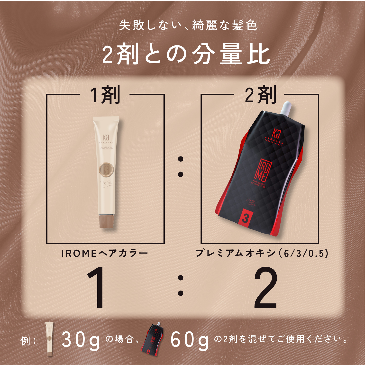 KYOGOKU IROME プレミアムブラウン Noble Collection イロミー ヘアカラー 白髪染め医薬部外品 1剤 低刺激 美容室専売品 部分染め