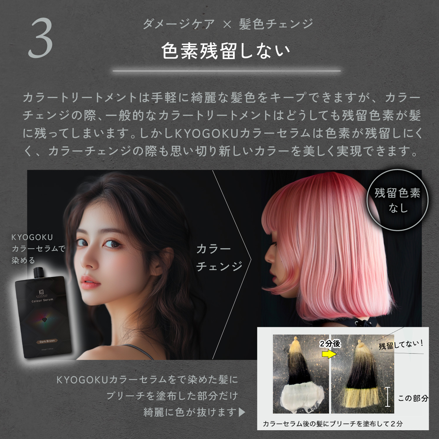 KYOGOKUカラーセラム ( ダークブラウン ) 200g カラーバター カラートリートメント